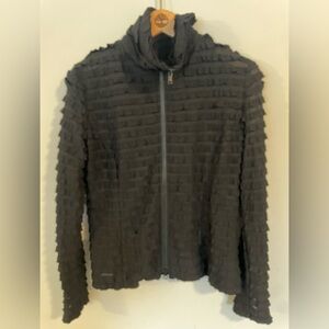 Ruffle tiered Women's active zip front Jacket